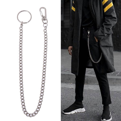 Hip Hop Pants Chain Secure Travel Wallet Chain Heavy Duty Jeans Link Coil Leash - thisusefultips