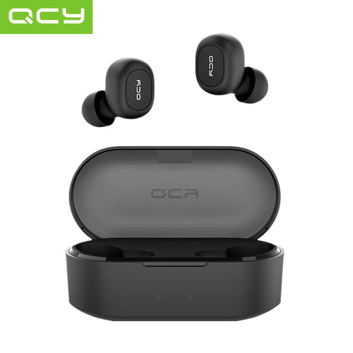 QCY QS2 TWS Bluetooth V5.0 Headset Sports Wireless Earphones 3D Stereo Earbuds Mini in Ear Dual Microphone With Charging box - thisusefultips