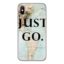 Load image into Gallery viewer, World Map Travel Just Go Soft Clear Phone Case Cover Coque Fundas For iPhone  XS MAX 5 6 6Plus 7 7Plus 8 8Plus X Fundas Cover - thisusefultips