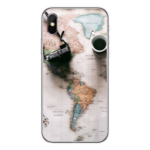 World Map Travel Just Go Soft Clear Phone Case Cover Coque Fundas For iPhone  XS MAX 5 6 6Plus 7 7Plus 8 8Plus X Fundas Cover - thisusefultips