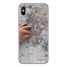 Load image into Gallery viewer, World Map Travel Just Go Soft Clear Phone Case Cover Coque Fundas For iPhone  XS MAX 5 6 6Plus 7 7Plus 8 8Plus X Fundas Cover - thisusefultips