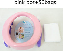 Load image into Gallery viewer, Portable Baby Outdoor Travel Pots Boy Girl Foldaway Toilet Basin Potty Car Travel Baby Folding Potty Kids Training Toilet Seat - thisusefultips