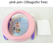 Load image into Gallery viewer, Portable Baby Outdoor Travel Pots Boy Girl Foldaway Toilet Basin Potty Car Travel Baby Folding Potty Kids Training Toilet Seat - thisusefultips