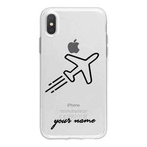 World Map Travel Plans Clear Soft Phone Case For iPhone For iPhone X XS Max 7 8 6 Plus XR Cases DIY Custom Name Line Phone Cover - thisusefultips