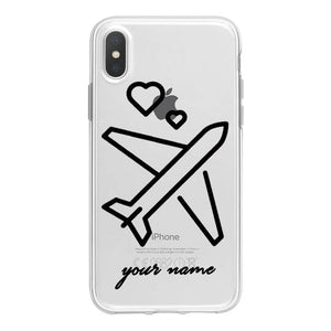 World Map Travel Plans Clear Soft Phone Case For iPhone For iPhone X XS Max 7 8 6 Plus XR Cases DIY Custom Name Line Phone Cover - thisusefultips