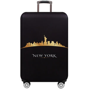 New York Paris Thicken Luggage Protective Cover 18-32inch Trolley Baggage Travel Bag Covers Elastic Protection Suitcase Case 271 - thisusefultips