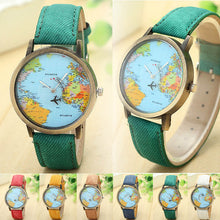 Load image into Gallery viewer, Hot Sale Mini World Fashion Quartz Watch Men Unisex Map Airplane Travel Around The World Women Leather Dress Wrist Watches#5 - thisusefultips