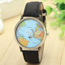 Load image into Gallery viewer, Hot Sale Mini World Fashion Quartz Watch Men Unisex Map Airplane Travel Around The World Women Leather Dress Wrist Watches#5 - thisusefultips