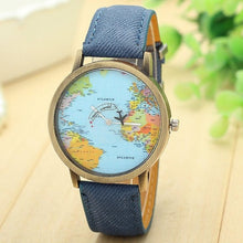 Load image into Gallery viewer, Hot Sale Mini World Fashion Quartz Watch Men Unisex Map Airplane Travel Around The World Women Leather Dress Wrist Watches#5 - thisusefultips