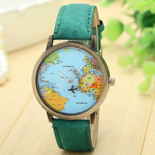 Load image into Gallery viewer, Hot Sale Mini World Fashion Quartz Watch Men Unisex Map Airplane Travel Around The World Women Leather Dress Wrist Watches#5 - thisusefultips