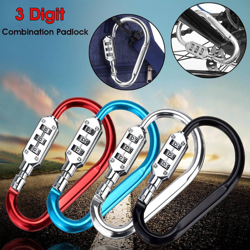 3 Digit Combination Lock Travel Luggage Suitcase Code Padlock Motorcycle Bicycle Helmet Security Locks - thisusefultips