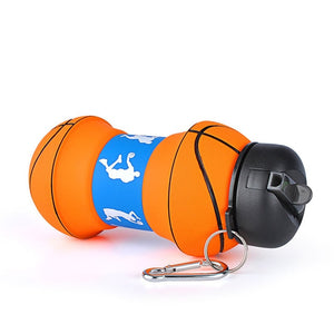 Folding Water Bottle Leakproof Portable Sports Plastic Kettle Travel Hiking Office School Healthy Material Kids Water Bottle - thisusefultips