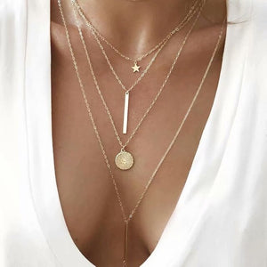 Fashion Gold Color Globe Earth World Map Pendant Necklace Simple Layered Necklace Wanderlust Travel Necklaces Jewelry - thisusefultips