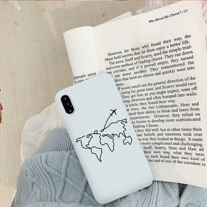 IRONGEER Travel Map Non-slip Plain Cases For iPhone XR 11 pro max XS Max XS X 6 6s 7 8 Plus Silcone Soft TPU Phone Back Cover - thisusefultips