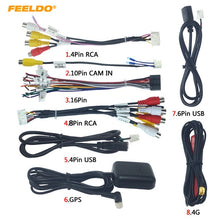 Load image into Gallery viewer, FEELDO Car Head Unit Stereo Wire Harness Kits Compatible For XY AUTO Android Solution Interface RCA USB Audio and video cable - thisusefultips
