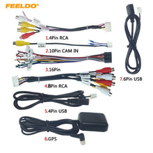 Load image into Gallery viewer, FEELDO Car Head Unit Stereo Wire Harness Kits Compatible For XY AUTO Android Solution Interface RCA USB Audio and video cable - thisusefultips