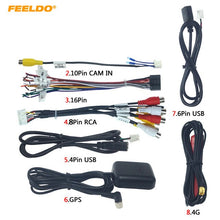 Load image into Gallery viewer, FEELDO Car Head Unit Stereo Wire Harness Kits Compatible For XY AUTO Android Solution Interface RCA USB Audio and video cable - thisusefultips