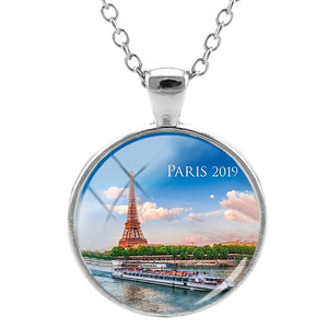 JOINBEAUTY Paris Eiffel Tower Travel Necklace Paris 2019 Art Picture Glass Dome Cities Tourist Souvenir Statement Necklace PR58 - thisusefultips