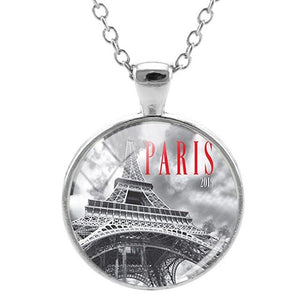 JOINBEAUTY Paris Eiffel Tower Travel Necklace Paris 2019 Art Picture Glass Dome Cities Tourist Souvenir Statement Necklace PR58 - thisusefultips