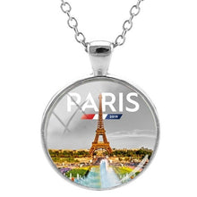 Load image into Gallery viewer, JOINBEAUTY Paris Eiffel Tower Travel Necklace Paris 2019 Art Picture Glass Dome Cities Tourist Souvenir Statement Necklace PR58 - thisusefultips