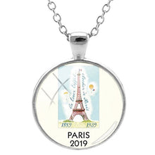 Load image into Gallery viewer, JOINBEAUTY Paris Eiffel Tower Travel Necklace Paris 2019 Art Picture Glass Dome Cities Tourist Souvenir Statement Necklace PR58 - thisusefultips