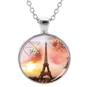 JOINBEAUTY Paris Eiffel Tower Travel Necklace Paris 2019 Art Picture Glass Dome Cities Tourist Souvenir Statement Necklace PR58 - thisusefultips