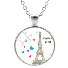 Load image into Gallery viewer, JOINBEAUTY Paris Eiffel Tower Travel Necklace Paris 2019 Art Picture Glass Dome Cities Tourist Souvenir Statement Necklace PR58 - thisusefultips