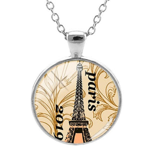 JOINBEAUTY Paris Eiffel Tower Travel Necklace Paris 2019 Art Picture Glass Dome Cities Tourist Souvenir Statement Necklace PR58 - thisusefultips