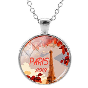 JOINBEAUTY Paris Eiffel Tower Travel Necklace Paris 2019 Art Picture Glass Dome Cities Tourist Souvenir Statement Necklace PR58 - thisusefultips