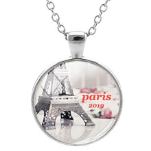 Load image into Gallery viewer, JOINBEAUTY Paris Eiffel Tower Travel Necklace Paris 2019 Art Picture Glass Dome Cities Tourist Souvenir Statement Necklace PR58 - thisusefultips