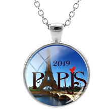 Load image into Gallery viewer, JOINBEAUTY Paris Eiffel Tower Travel Necklace Paris 2019 Art Picture Glass Dome Cities Tourist Souvenir Statement Necklace PR58 - thisusefultips