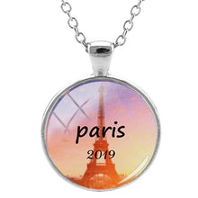 Load image into Gallery viewer, JOINBEAUTY Paris Eiffel Tower Travel Necklace Paris 2019 Art Picture Glass Dome Cities Tourist Souvenir Statement Necklace PR58 - thisusefultips