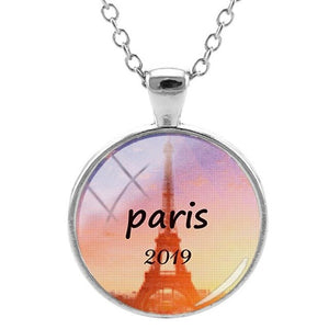 JOINBEAUTY Paris Eiffel Tower Travel Necklace Paris 2019 Art Picture Glass Dome Cities Tourist Souvenir Statement Necklace PR58 - thisusefultips