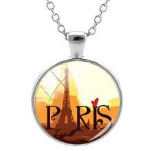 Load image into Gallery viewer, JOINBEAUTY Paris Eiffel Tower Travel Necklace Paris 2019 Art Picture Glass Dome Cities Tourist Souvenir Statement Necklace PR58 - thisusefultips