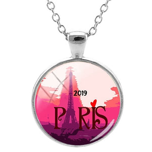 JOINBEAUTY Paris Eiffel Tower Travel Necklace Paris 2019 Art Picture Glass Dome Cities Tourist Souvenir Statement Necklace PR58 - thisusefultips