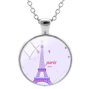 JOINBEAUTY Paris Eiffel Tower Travel Necklace Paris 2019 Art Picture Glass Dome Cities Tourist Souvenir Statement Necklace PR58 - thisusefultips