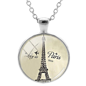 JOINBEAUTY Paris Eiffel Tower Travel Necklace Paris 2019 Art Picture Glass Dome Cities Tourist Souvenir Statement Necklace PR58 - thisusefultips