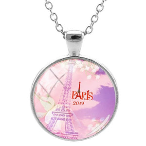 JOINBEAUTY Paris Eiffel Tower Travel Necklace Paris 2019 Art Picture Glass Dome Cities Tourist Souvenir Statement Necklace PR58 - thisusefultips