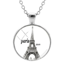 Load image into Gallery viewer, JOINBEAUTY Paris Eiffel Tower Travel Necklace Paris 2019 Art Picture Glass Dome Cities Tourist Souvenir Statement Necklace PR58 - thisusefultips