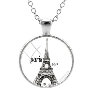 JOINBEAUTY Paris Eiffel Tower Travel Necklace Paris 2019 Art Picture Glass Dome Cities Tourist Souvenir Statement Necklace PR58 - thisusefultips