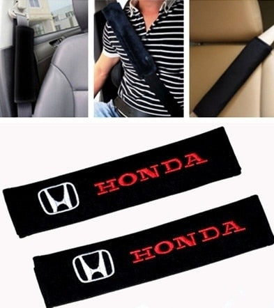 1 Pair Winceyette Universal Black Car Seat Belt Shoulder Pads Traveling Bag Comfort Shoulder Strap Cover For Honda Sonk - thisusefultips