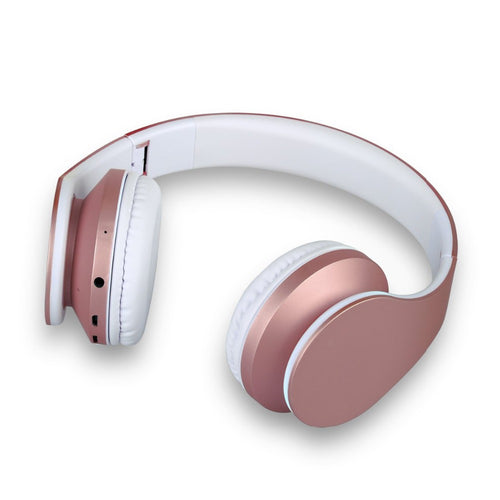 Wireless Bluetooth Headphone Rose Gold Stereo Bass Headset Big Headphones with Mic TF FM Noise Canceling Wireless Headphones - thisusefultips