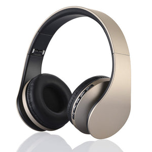 Wireless Bluetooth Headphone Rose Gold Stereo Bass Headset Big Headphones with Mic TF FM Noise Canceling Wireless Headphones - thisusefultips