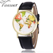 Load image into Gallery viewer, Fashion Quartz Watch Men Unisex World Map plane Traveling Around the World Leather Dress Women Wristwatches Hot sale #5/22 - thisusefultips