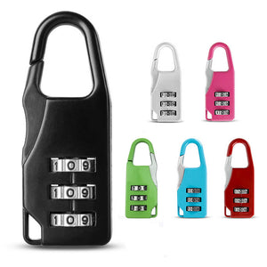 3 Mini Dial Digit Number Code Password Combination Padlock Security Travel Safe Lock for Padlock Luggage Lock of Gym - thisusefultips