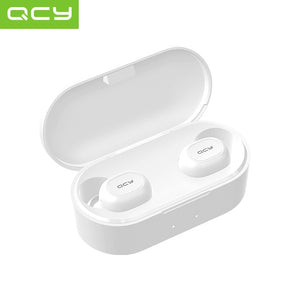 QCY QS2 TWS Bluetooth V5.0 Headset Sports Wireless Earphones 3D Stereo Earbuds Mini in Ear Dual Microphone With Charging box - thisusefultips