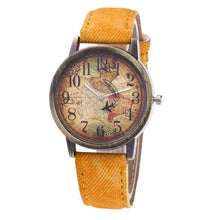 Load image into Gallery viewer, New Fashion Quartz Watch Men Unisex Map Airplane Travel Around The World Women Leather Dress Wrist Watches Relogio Feminino 328 - thisusefultips