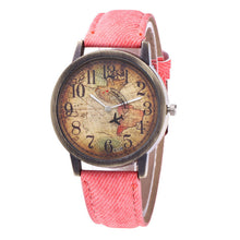 Load image into Gallery viewer, New Fashion Quartz Watch Men Unisex Map Airplane Travel Around The World Women Leather Dress Wrist Watches Relogio Feminino 328 - thisusefultips