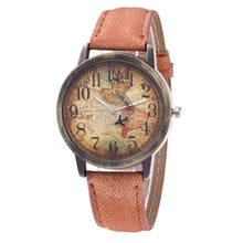 Load image into Gallery viewer, New Fashion Quartz Watch Men Unisex Map Airplane Travel Around The World Women Leather Dress Wrist Watches Relogio Feminino 328 - thisusefultips