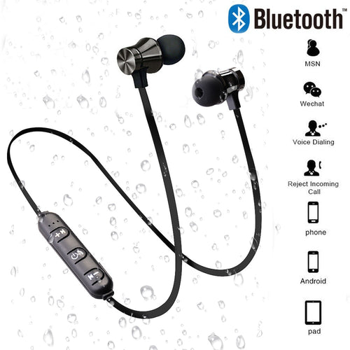 Magnetic Wireless Bluetooth Earphone Stereo Sports Waterproof Earbuds Wireless in-ear Headset with Mic For IPhone 7 Samsung - thisusefultips